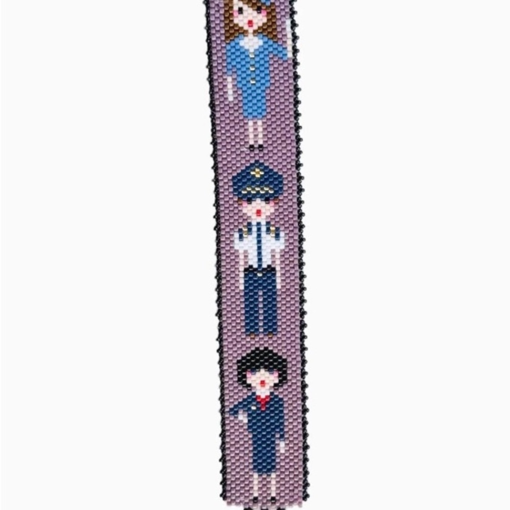 Handcrafted beaded bracelet, flight attendant, female pilot, vintage stewardess - Picture 4 of 8